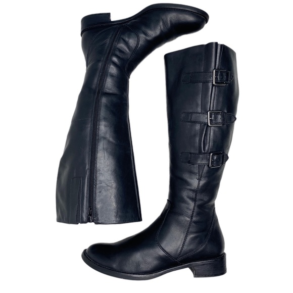 Ecco Shoes - Ecco black leather moto riding boots women’s size 40 / 9.5
